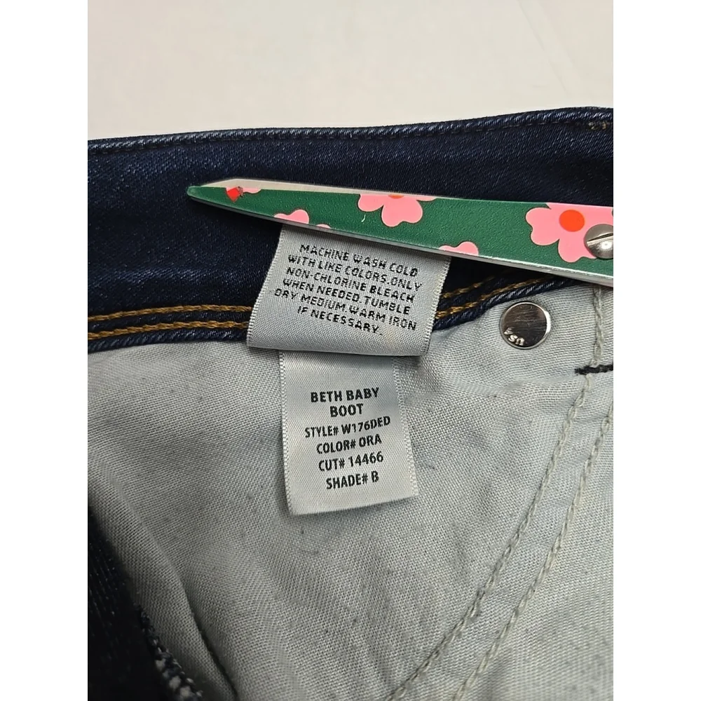 Hudson Beth Baby Boot Jeans Size 30 Stretch Denim Low Rise Bootcut Blue - Picture 7 of 11